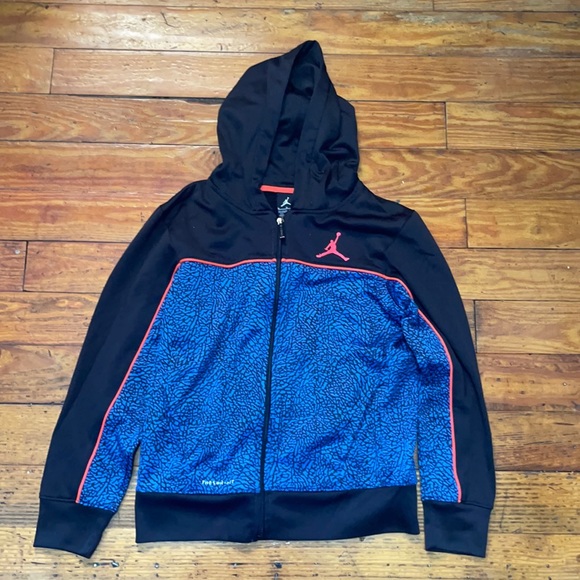 Jordan Shirts \u0026 Tops | Jordan Jacket Kids Medium D2 | Color: Black/Blue | Size: MB | Pm-39266973's Closet